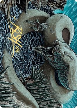 Koma, Cosmos Serpent Art Card (80/81) (Gold-Stamped Signature) [Art Series: Kaldheim] 80