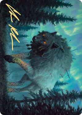 Sarulf, Realm Eater Art Card (Gold-Stamped Signature) [Art Series: Kaldheim] 65