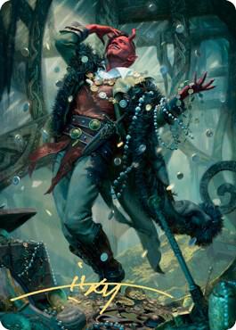 Tibalt, Cosmic Impostor Art Card (Gold-Stamped Signature) [Art Series: Kaldheim] 67