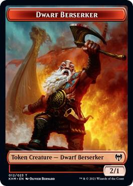 Dwarf Berserker // Spirit Double-Sided Token [Kaldheim] 12 // 4