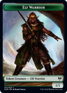Elf Warrior // Spirit Double-Sided Token [Kaldheim] 15 // 4