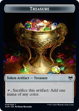 Treasure // Troll Warrior Double-Sided Token [Kaldheim] 19 // 16