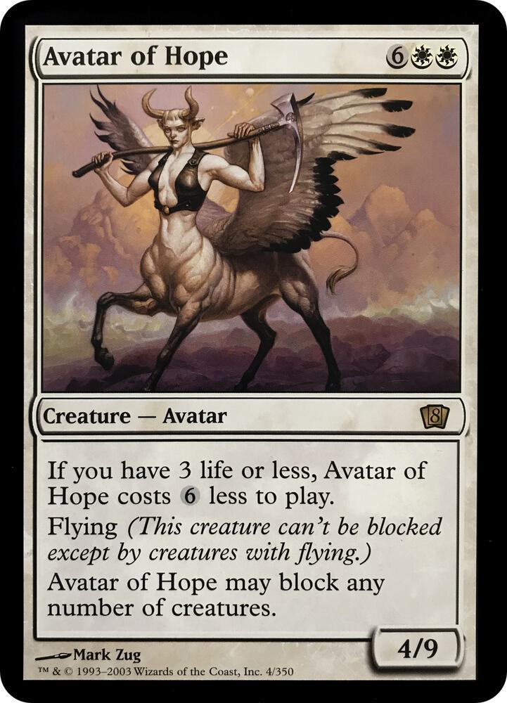 Avatar of Hope (8th Edition) [Oversize Cards] 4