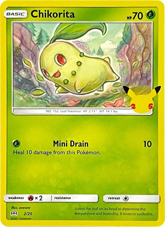 Chikorita - 2/25 [McDonald's 25th Anniversary Promos] 002/025