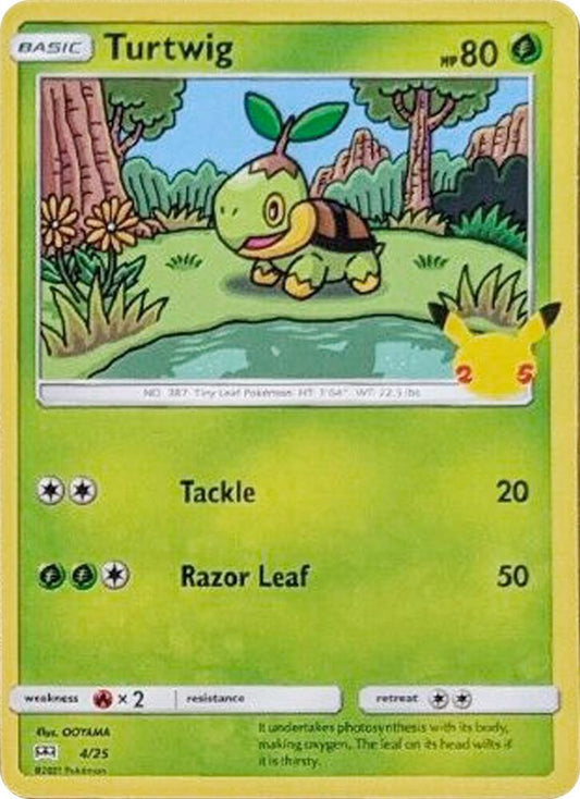 Turtwig - 4/25 [McDonald's 25th Anniversary Promos] 004/025