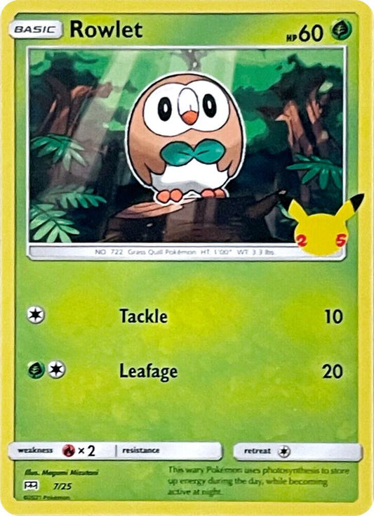 Rowlet - 7/25 [McDonald's 25th Anniversary Promos] 007/025