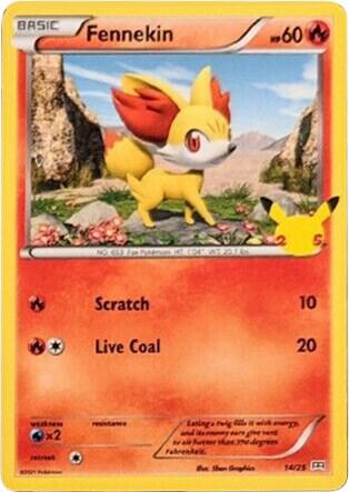 Fennekin - 14/25 [McDonald's 25th Anniversary Promos] 014/025