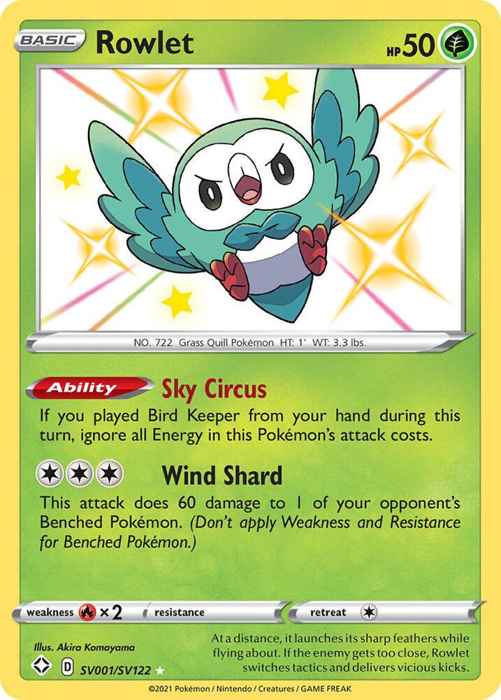 Rowlet [Shining Fates: Shiny Vault] SV001/SV122