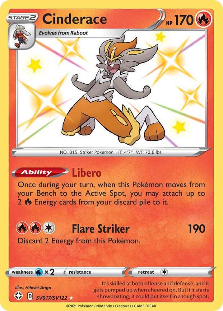 Cinderace [Shining Fates: Shiny Vault] SV017/SV122