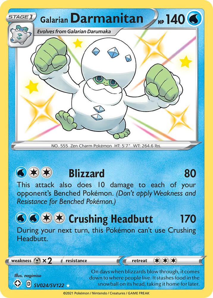 Galarian Darmanitan [Shining Fates: Shiny Vault] SV024/SV122