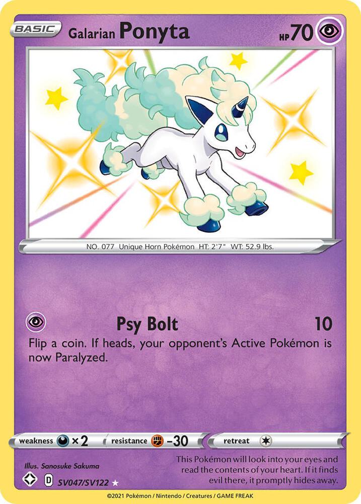 Galarian Ponyta [Shining Fates: Shiny Vault] SV047/SV122