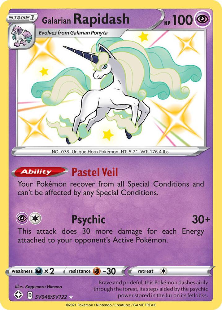 Galarian Rapidash [Shining Fates: Shiny Vault] SV048/SV122