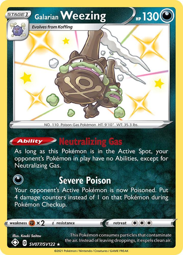 Galarian Weezing [Shining Fates: Shiny Vault] SV077/SV122
