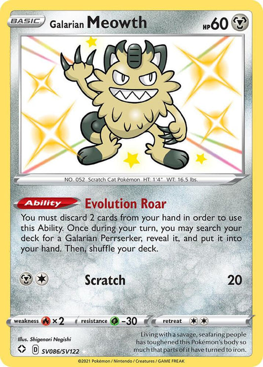 Galarian Meowth [Shining Fates: Shiny Vault] SV086/SV122