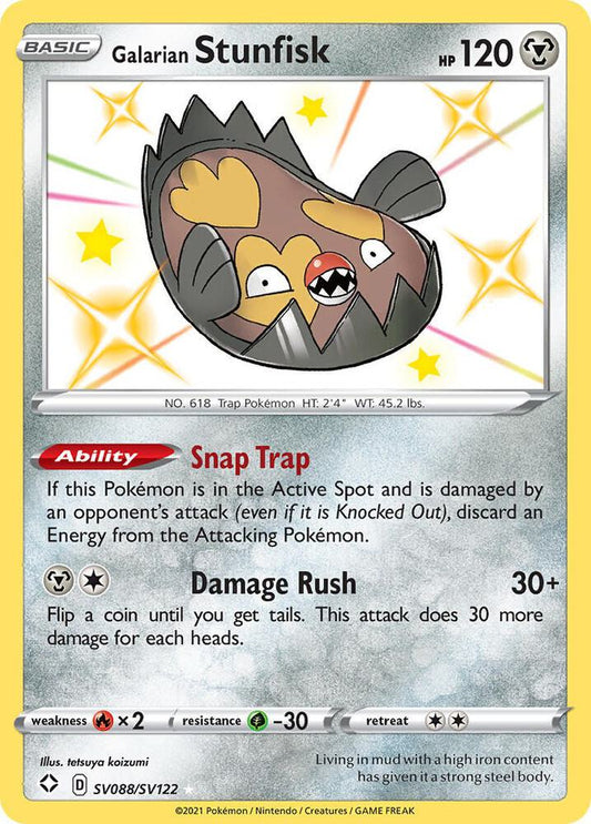 Galarian Stunfisk [Shining Fates: Shiny Vault] SV088/SV122