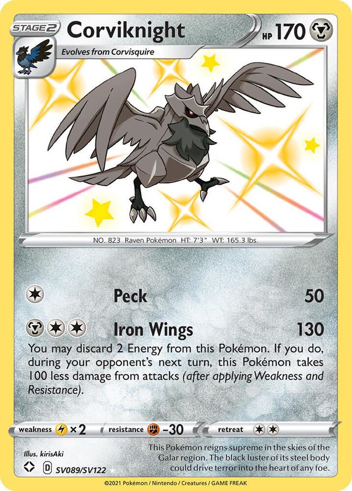 Corviknight [Shining Fates: Shiny Vault] SV089/SV122