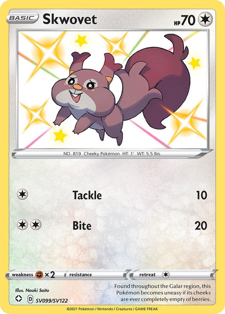 Skwovet [Shining Fates: Shiny Vault] SV099/SV122