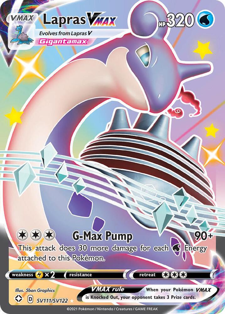 Lapras VMAX [Shining Fates: Shiny Vault] SV111/SV122