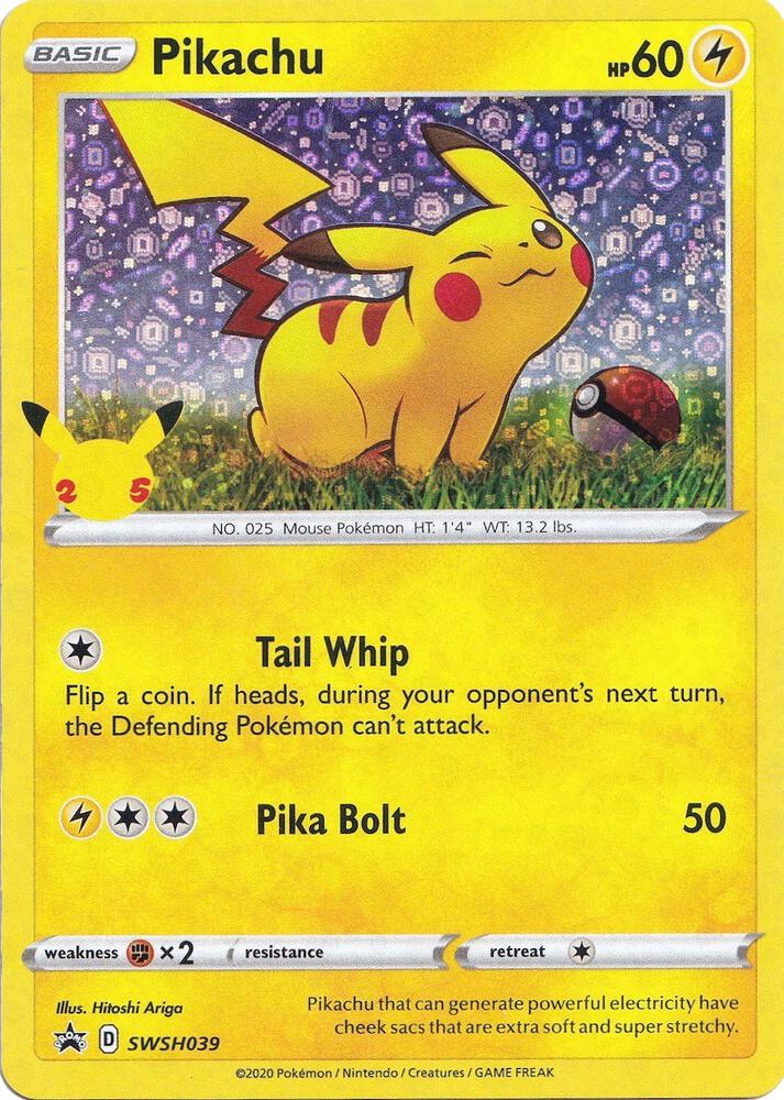 Pikachu - SWSH039 (General Mills) [Miscellaneous Cards & Products] SWSH039