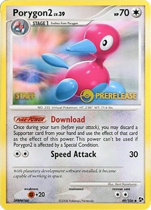Porygon2 - 49/106 (Prerelease) [Staff] [Diamond and Pearl Promos] 49/106