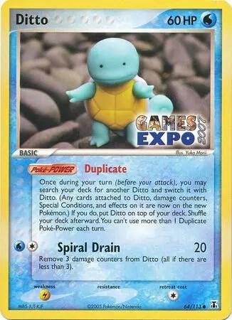 Ditto (Squirtle) - 64/113 (Games Expo 2007) [Miscellaneous Cards & Products] 064/113