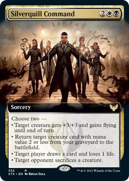 Silverquill Command (Extended Art) [Strixhaven: School of Mages] 352
