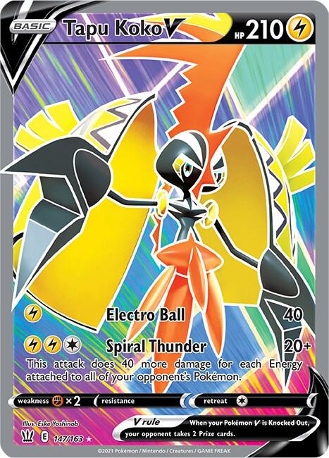 Tapu Koko V (Full Art) [SWSH05: Battle Styles] 147/163