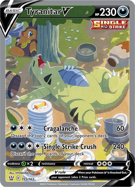 Tyranitar V (Alternate Full Art) [SWSH05: Battle Styles] 155/163