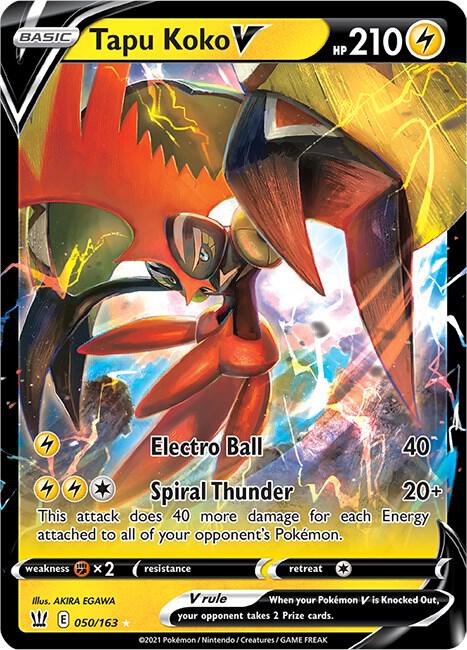 Tapu Koko V [SWSH05: Battle Styles] 050/163