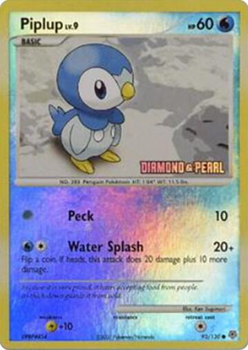 Piplup - 93/130 [Diamond and Pearl] [Burger King Promos] 093/100