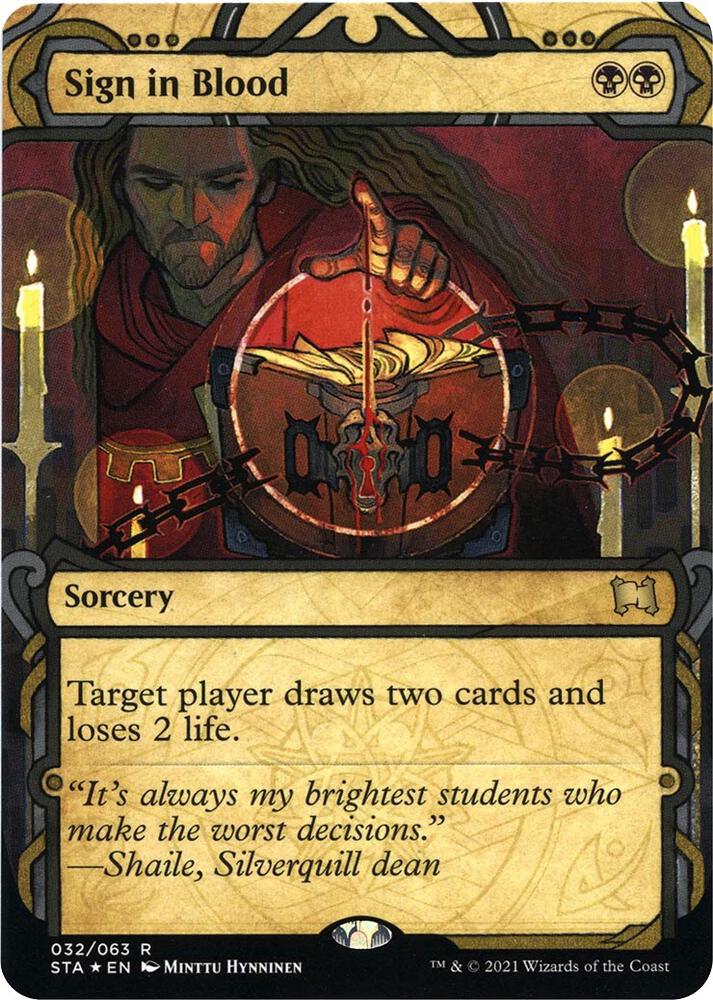 Sign in Blood (Foil Etched) [Strixhaven: Mystical Archive] 32