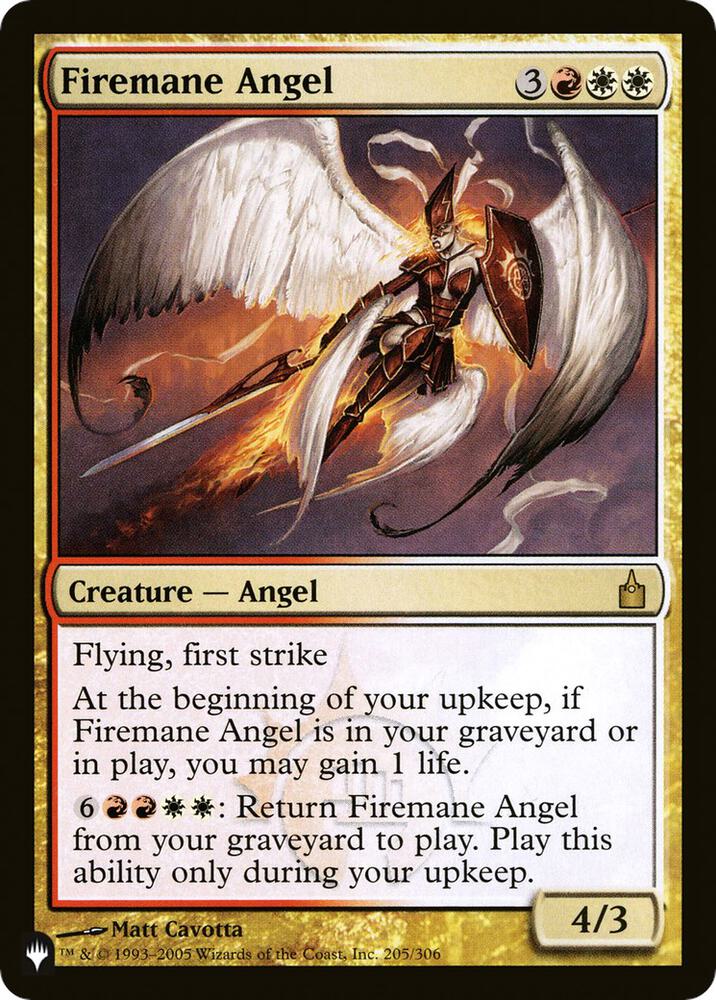 Firemane Angel [The List Reprints] 205/306