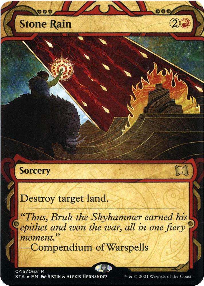 Stone Rain (Foil Etched) [Strixhaven: Mystical Archive] 45