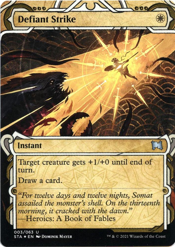 Defiant Strike (Foil Etched) [Strixhaven: Mystical Archive] 3