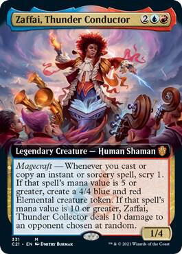 Zaffai, Thunder Conductor (Extended Art) [Commander 2021] 331
