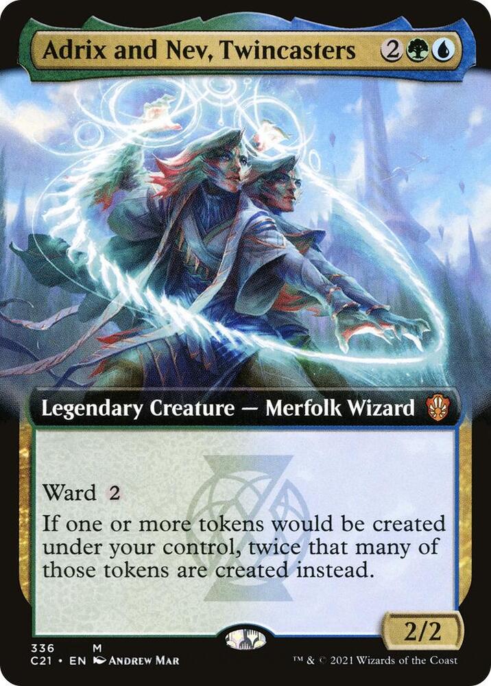 Adrix and Nev, Twincasters (Extended Art) [Commander 2021] 336