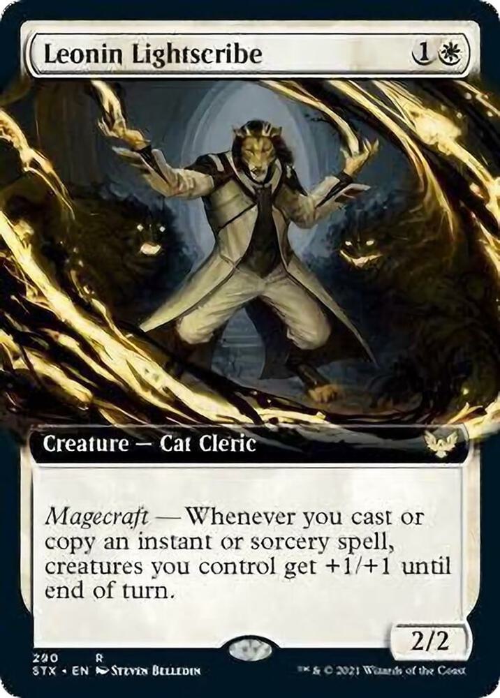 Leonin Lightscribe (Extended Art) [Strixhaven: School of Mages] 290