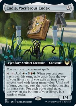 Codie, Vociferous Codex (Extended Art) [Strixhaven: School of Mages] 357