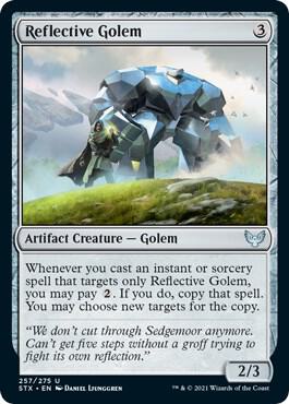 Reflective Golem [Strixhaven: School of Mages] 257