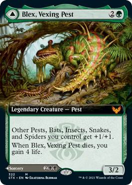 Blex, Vexing Pest (Extended Art) [Strixhaven: School of Mages] 322