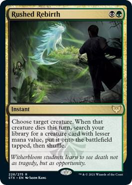 Rushed Rebirth [Strixhaven: School of Mages] 228