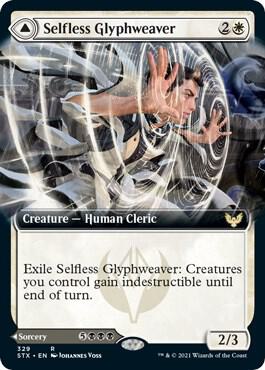 Selfless Glyphweaver (Extended Art) [Strixhaven: School of Mages] 329