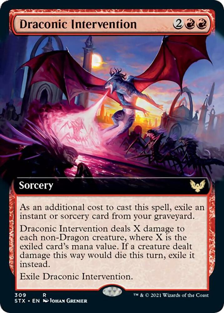 Draconic Intervention (Extended Art) [Strixhaven: School of Mages] 309