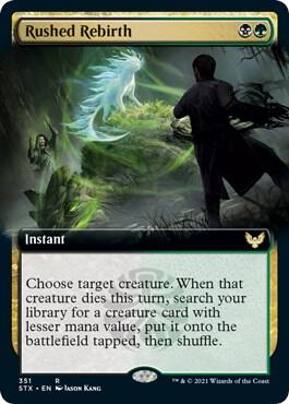 Rushed Rebirth (Extended Art) [Strixhaven: School of Mages] 351
