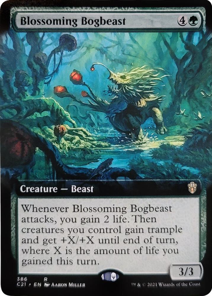 Blossoming Bogbeast (Extended Art) [Commander 2021] 386