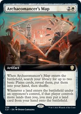 Archaeomancer's Map (Extended Art) [Commander 2021] 339