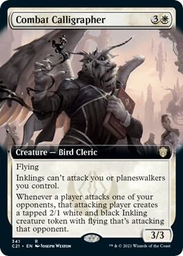 Combat Calligrapher (Extended Art) [Commander 2021] 341