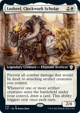 Losheel, Clockwork Scholar (Extended Art) [Commander 2021] 345