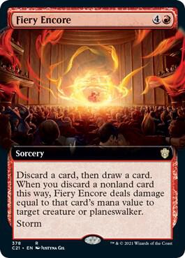 Fiery Encore (Extended Art) [Commander 2021] 378