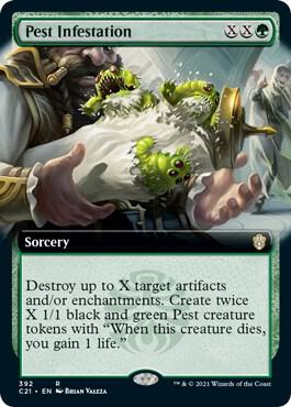 Pest Infestation (Extended Art) [Commander 2021] 392